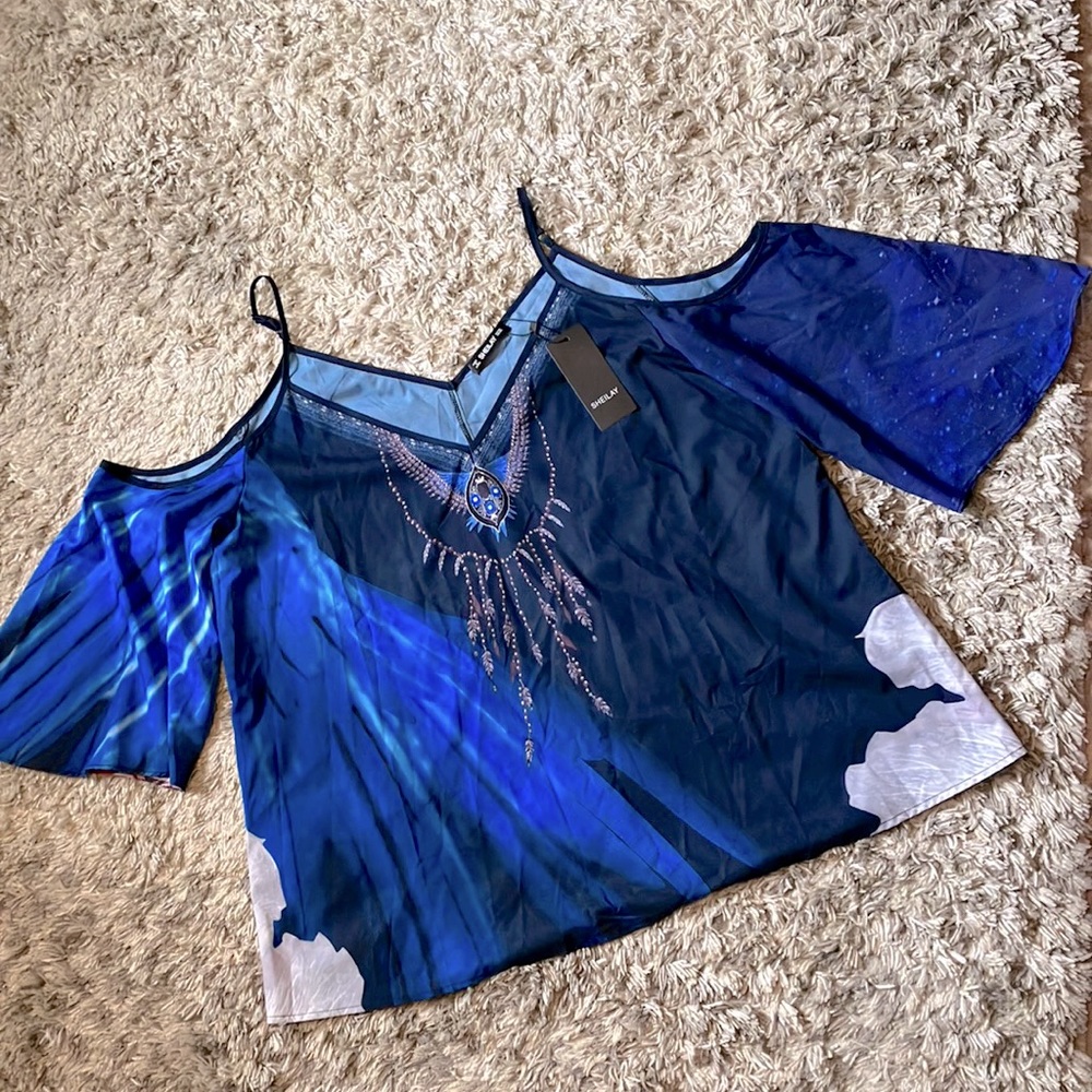 NWT Sheilay Women’s Cold Shoulder/ Off The Shoulder Top